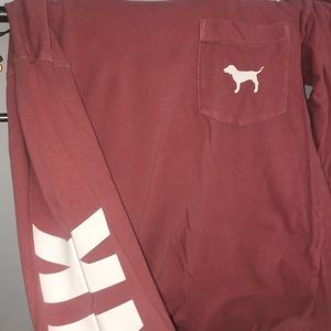 Rose colored PINK long sleeved shirt